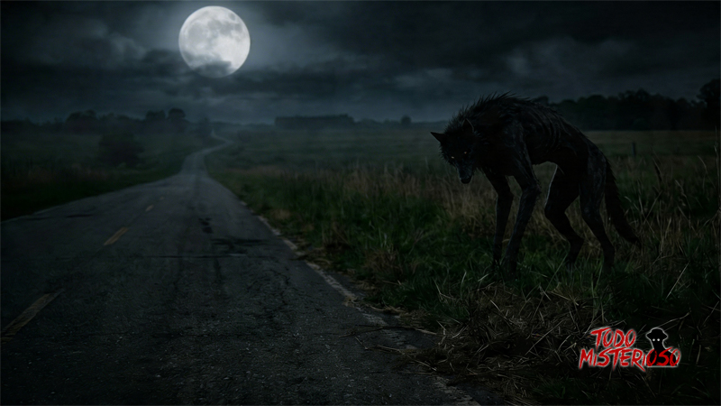 Posible Lobizón en ruta argentina. Imagen ilustrativa