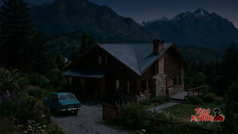 Casa en Bariloche al anochecer. Imagen ilustrativa