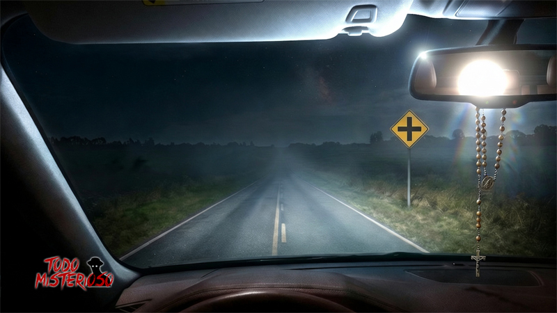 Orbe de luz en el interior de un auto. Imagen ilustrativa