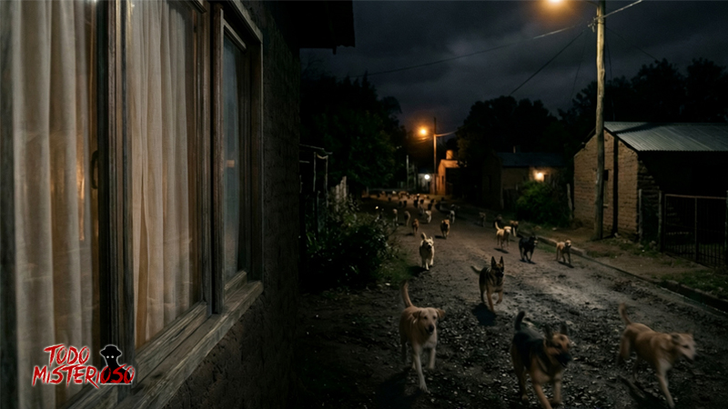 Perros corriendo en una calle de tierra. Imagen ilustrativa